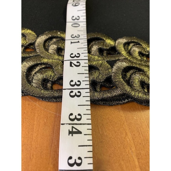 Free‎ People Black Gold Dress Sz 8 Tunic Sleeveless Tank Boho Midi Embroidered - Picture 7 of 8